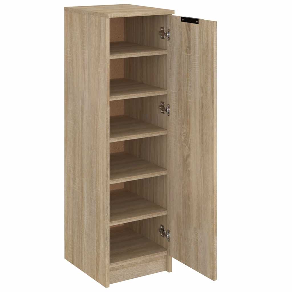 Shoe Cabinet Sonoma Oak 30x35x100 cm Engineered Wood